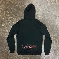 Classic - Black Zip Hoody - Red/ White Design