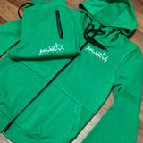 Arabic - Kelly Green Tech Suit - White Design