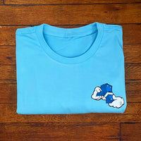 Money Hands - Sky Blue T-Shirt - Royal Blue/ Black/ White Design