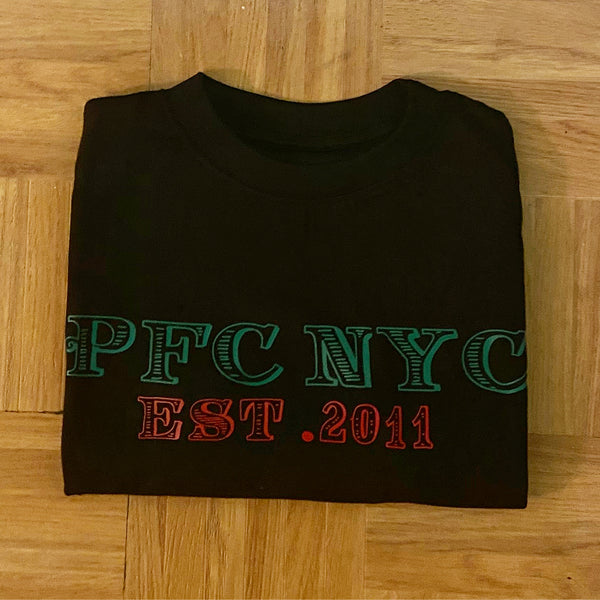 PFC NYC - Black T-Shirt - Red/ Green Design