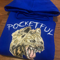 Hyena - Royal Blue Hoody - White Design