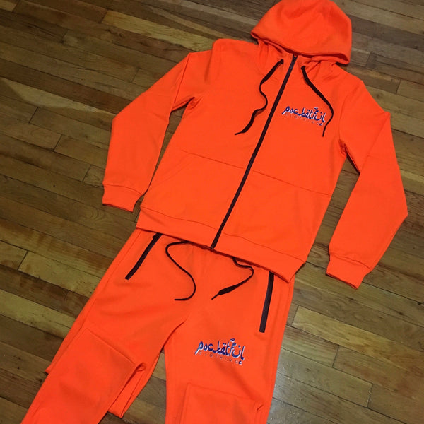 Arabic - Orange Tech Suit - Royal/ White Design