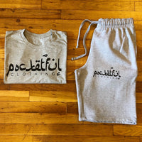 Arabic - Grey Shortset - Black Design