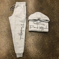 Script - Grey Zipper Sweatsuit - Black Design