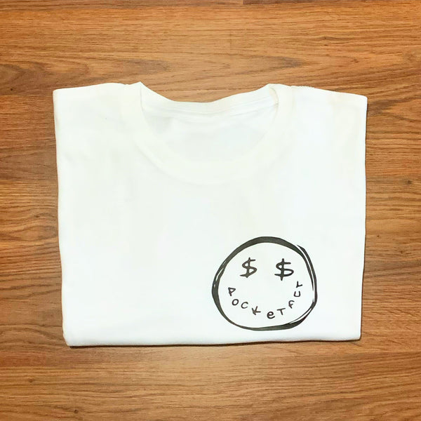 Smiley - White T-Shirt - Black Design