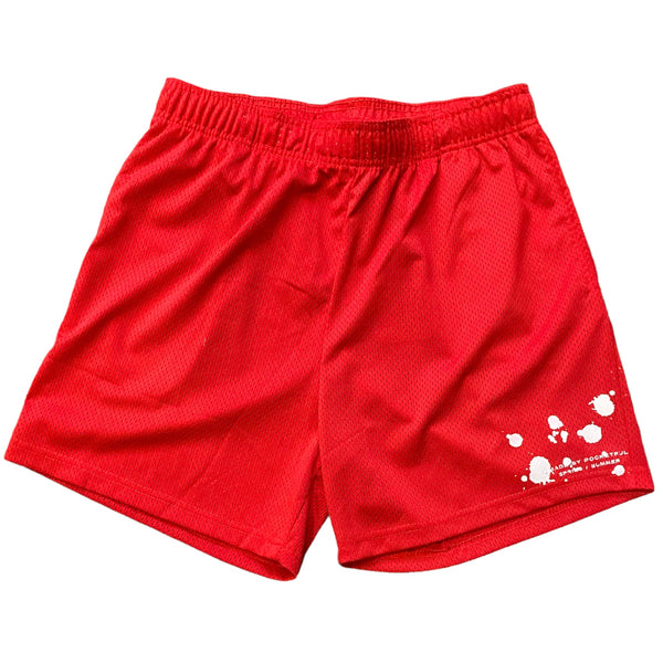 Splash - Red Mesh Shorts - White Design