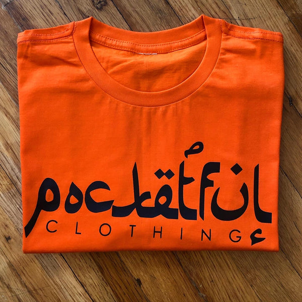 Arabic - Orange T-Shirt - Black Design