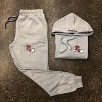 Money Hands - Grey Sweatsuit - Red Design