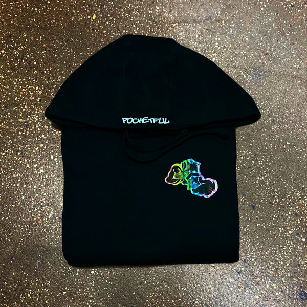 Money Hands - Black Hoody - Multi Color Design