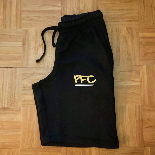 PFC - Black Shorts - Gold/ White Design