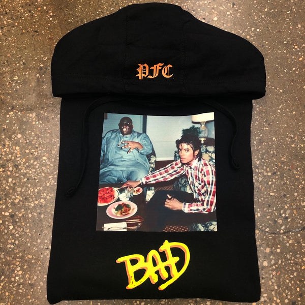 GOAT - Black Hoody - MJ/BIG - Peach/Yellow Design