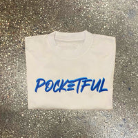 Reckless - White T-Shirt - Royal Blue/ Sky Blue Design