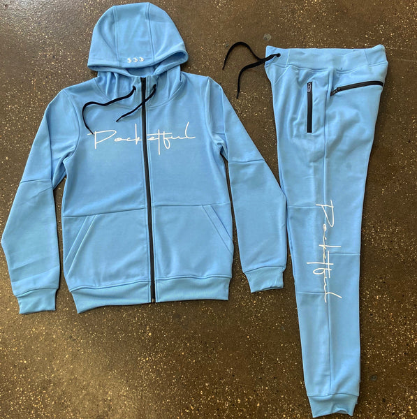 Script - Sky Blue Tech Suit - White Design