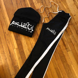 Arabic - Black Hoody/ Track Pants Set - White Design