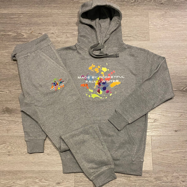 Splash - Grey Sweatsuit - Big Multi Color Design