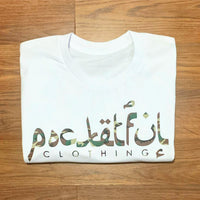 Arabic - White T-Shirt - Camo Design