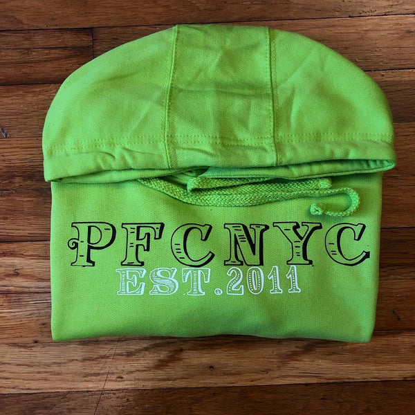 PFC NYC - Lime Hoody - Black/ White Design