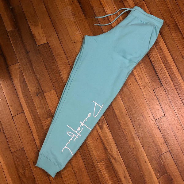 Script - Diamond Blue Sweats - White Design