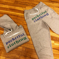 Old English - Grey Sweatsuit - Blue/Green Design