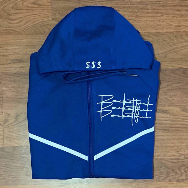 Script 3x - Blue Tech Hoody - White Design