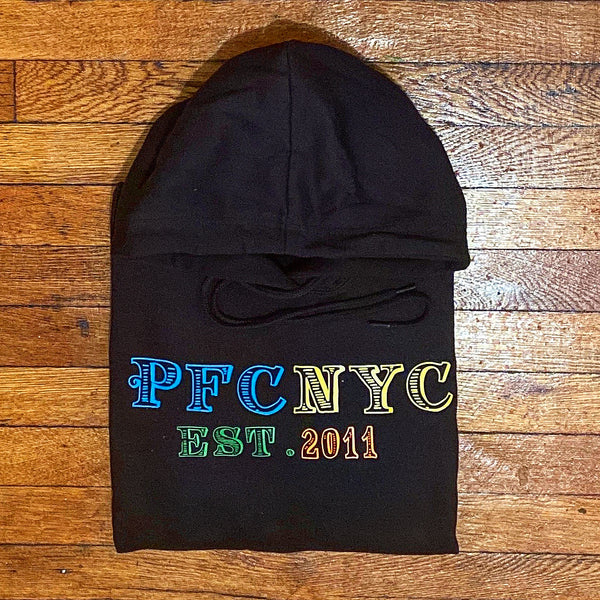 PFC NYC - Black Hoody - Blue/ Yellow/ Green/ Orange Design