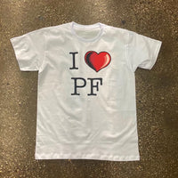 I LOVE PF - White T-Shirt - Black/ Red Design