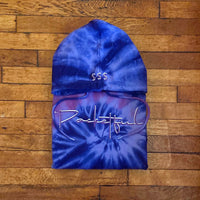 Script - Tie Dye (Purple/ Blue) Hoody - White/ Purple Design