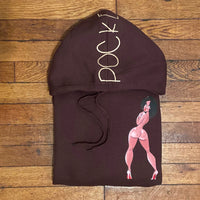 Miss Black Betty - Brown Hoody - White Design