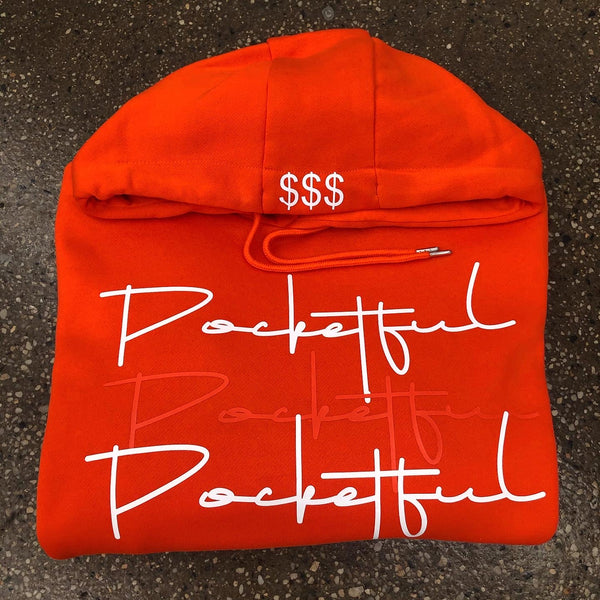 Script 3x - Orange Hoody - White/Orange/White Design