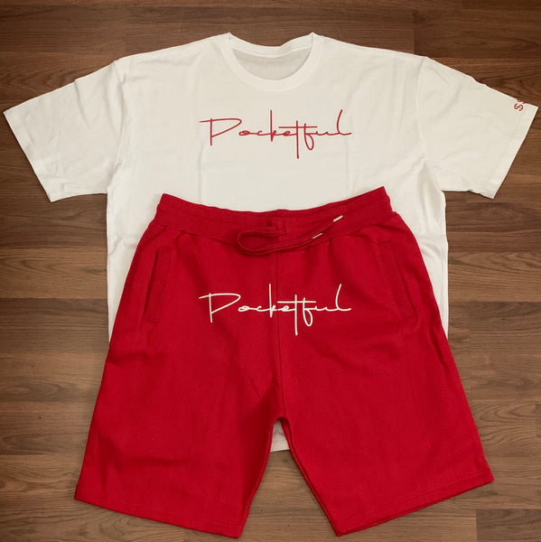 Script - White/ Red Shortset - Red/ White Design