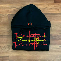 Script 3x - Black Hoody - Red/ Yellow Design