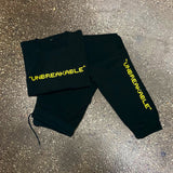 Unbreakable - Black Sweats/ T-Shirt - Yellow Design