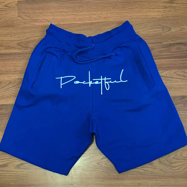 Script - Blue Shorts - White Design