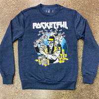 PF Maiden - Navy Blue Crewneck - Silver Design