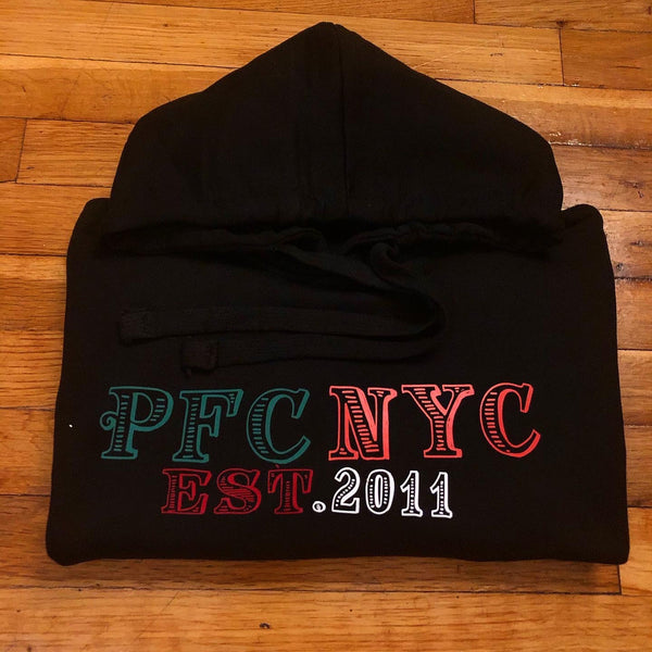 PFC NYC - Black Hoody - Multi Color Design