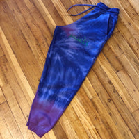 Arabic - Tie Dye (Purple/ Blue) Sweats - Green Design