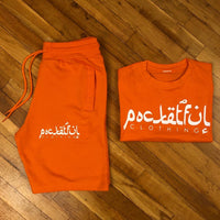 Arabic - Orange Shortset - White Design