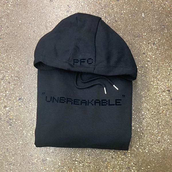 Unbreakable - Black Hoody - Black Design