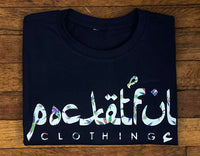 Arabic - Black T-Shirt - Marijuana Multi Color Design