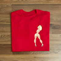 Miss Betty - Red T-Shirt - White Design