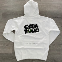 Cash Rules - White Sweatsuit - Black Design