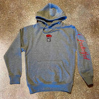 Money Patch - Grey Hoody - Red Design