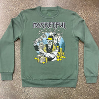 PF Maiden - Army Green Crewneck - Black Design