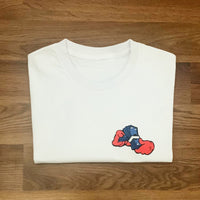 Money Hands - White T-Shirt - Royal Blue/ Red/ White Design