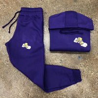 Money Hands - Purple Sweatsuit - Yellow/White Design