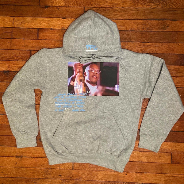 GOAT - Grey Hoody - HOV - Sky Blue/ White Design