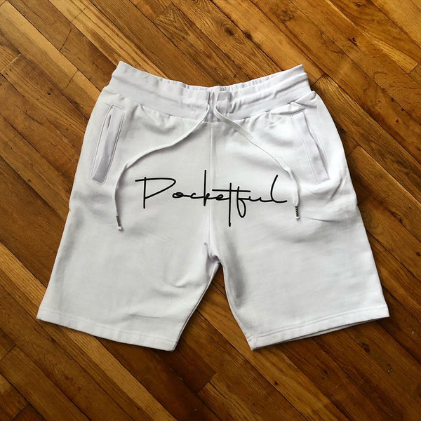 Script - White Shorts - Black Design